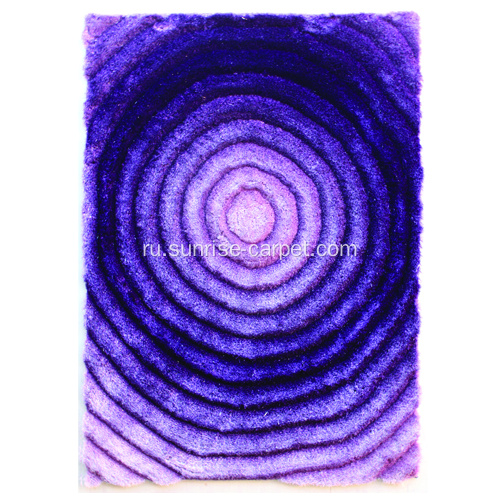 Полиэстер с 3D Shaggy ковер фиолетовый цвет
